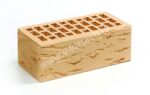 Кирпич лицевой керамический утолщенный соломенный руст М175 ГОСТ 530-2012