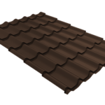 Металлочерепица Классик ("Classic") v01 0,5 Satin Matt RAL 8017 шоколад
