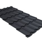 Металлочерепица "Квинта плюс" ("Kvinta plus") 0,5 Satin Matt TX RAL 7024 мокрый асфальт
