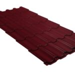 Металлочерепица "Квинта плюс" ("Kvinta plus") 0,5 Satin RAL 3005 красное вино