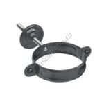 Хомут держатель трубы Aquasystem D90 мм, GreenCoat Pural BT, RR 23 (серый)
