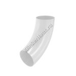 Колено трубы Aquasystem D100 мм, GreenCoat Pural BT, RR 20 (белый)