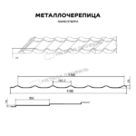 Металлочерепица МЕТАЛЛ ПРОФИЛЬ Ламонтерра NormanMP (ПЭ-01-1018-0.5) — изображение 2