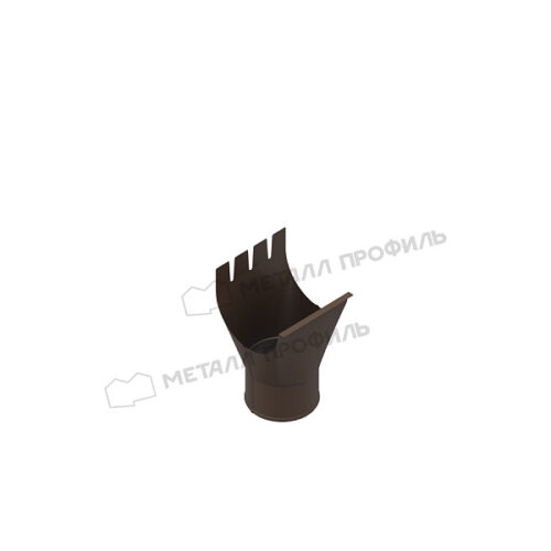 Воронка выпускная МЕТАЛЛ ПРОФИЛЬ  Freeze D125/100 DarkBrown